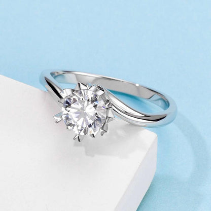 925 Sterling Silver Classic Round Cut CZ Solitaire Ring