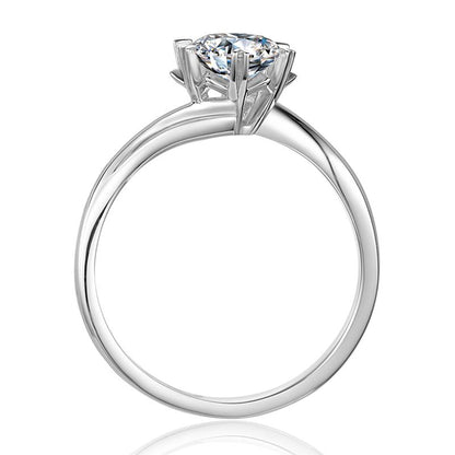 925 Sterling Silver Classic Round Cut CZ Solitaire Ring