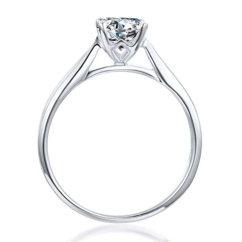 925 Sterling Silver Classic Round CZ Solitaire Ring