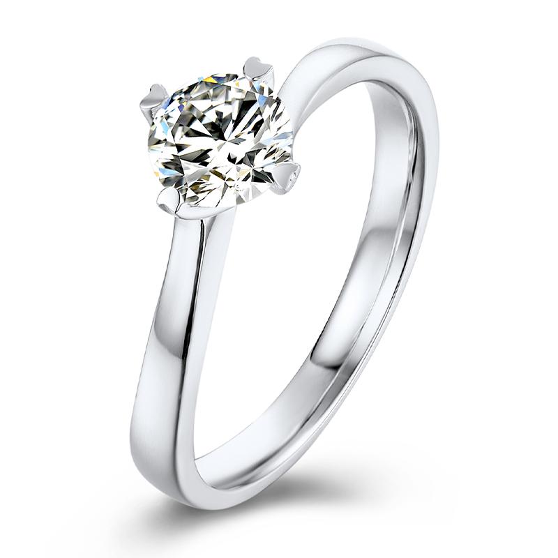 925 Sterling Silver Round 925 Solitaire Swirl Ring