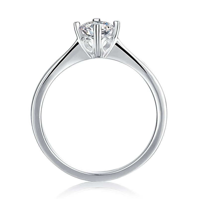 925 Sterling Silver Solitaire Round Cut CZ Ring