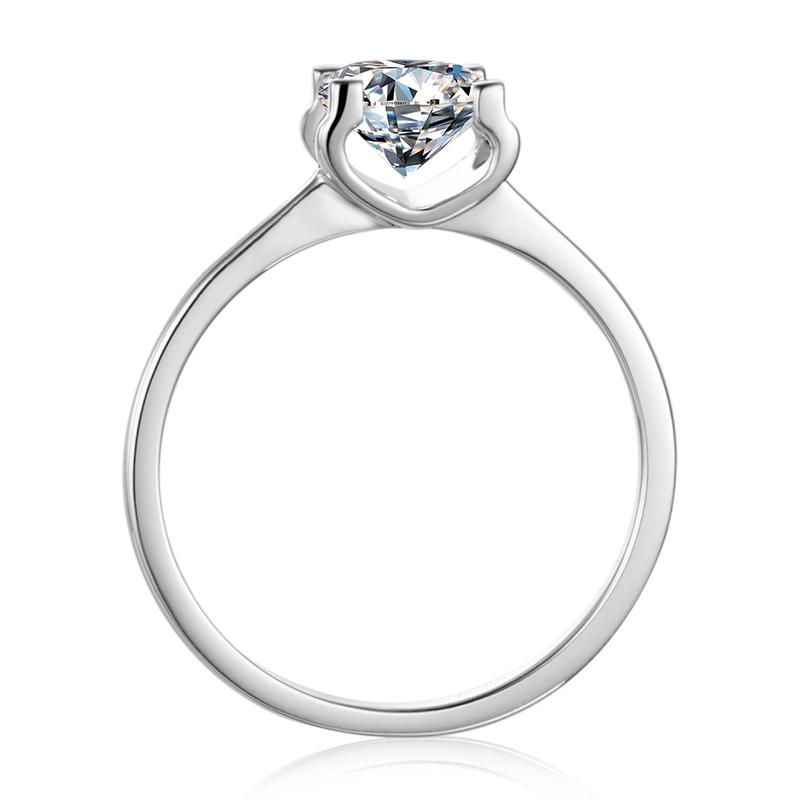 925 Sterling Silver Classic Round Cut CZ Solitaire Ring