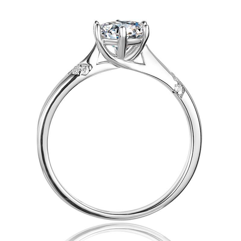 925 Sterling Silver  Classic Round Cut CZ Fashion Solitaire Ring