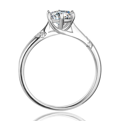 925 Sterling Silver Classic Round Cut CZ Multi Stone Ring