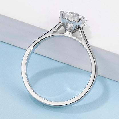 925 Sterling Silver Classic Round Cut Solitaire CZ Rings