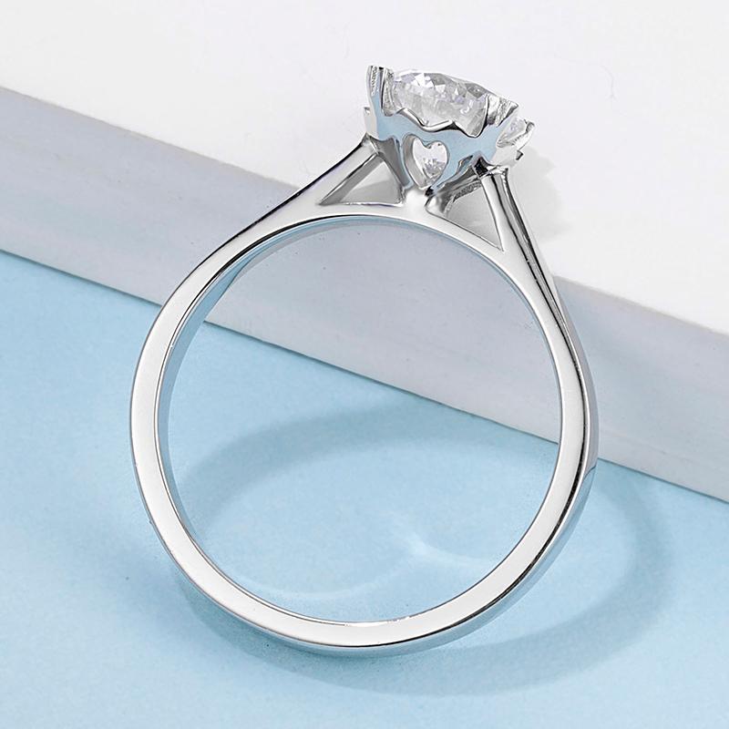 925 Sterling Silver Classic Round Cut Solitaire CZ Rings