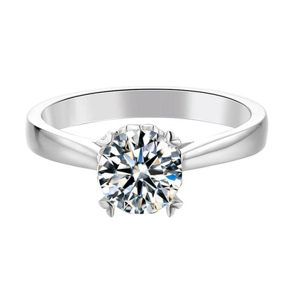 925 Sterling Silver Classic Round Cut Solitaire CZ Rings