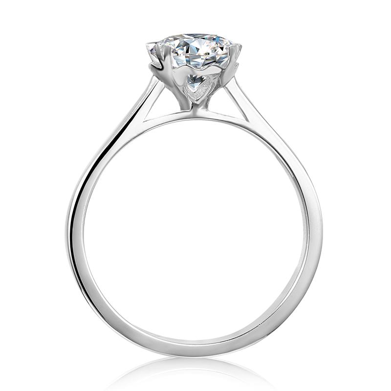 925 Sterling Silver Classic Round Cut Solitaire CZ Rings