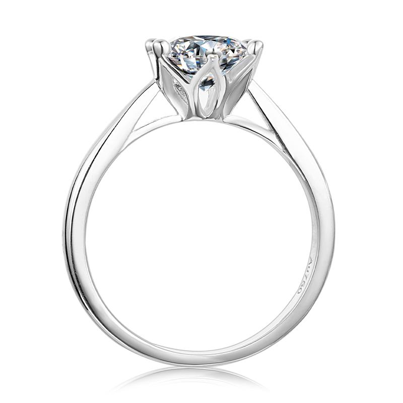 925 Sterling Silver  Classic Round Cut CZ Diamond Crown Solitaire Rings