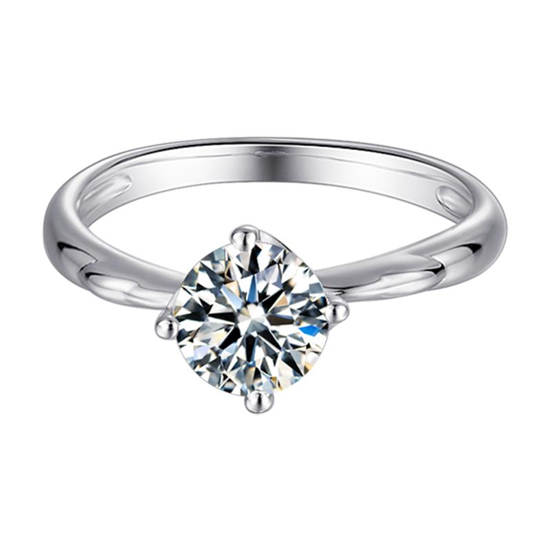 925 Sterling Silver Classic Round Cut CZ Diamond Solitaire Rings