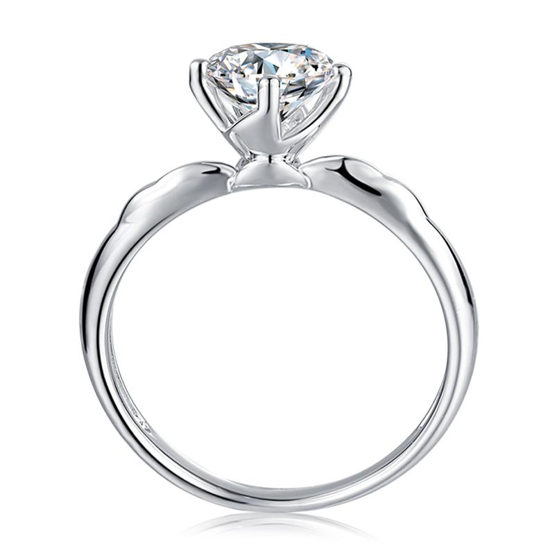 925 Sterling Silver Classic Round Cut CZ Diamond Solitaire Rings