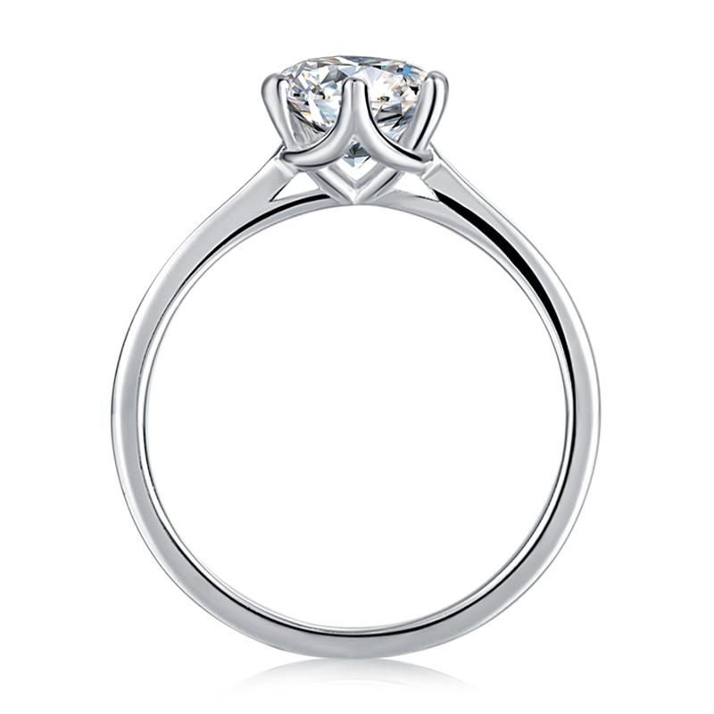 925 Sterling Silver Classic Round Cut CZ Six Prong Solitaire Rings