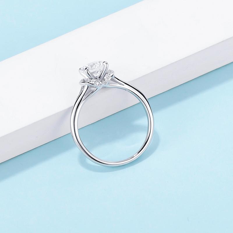 925 Sterling Silver Classic Round Cut CZ Beloved Split Shank and Solitaire Rings