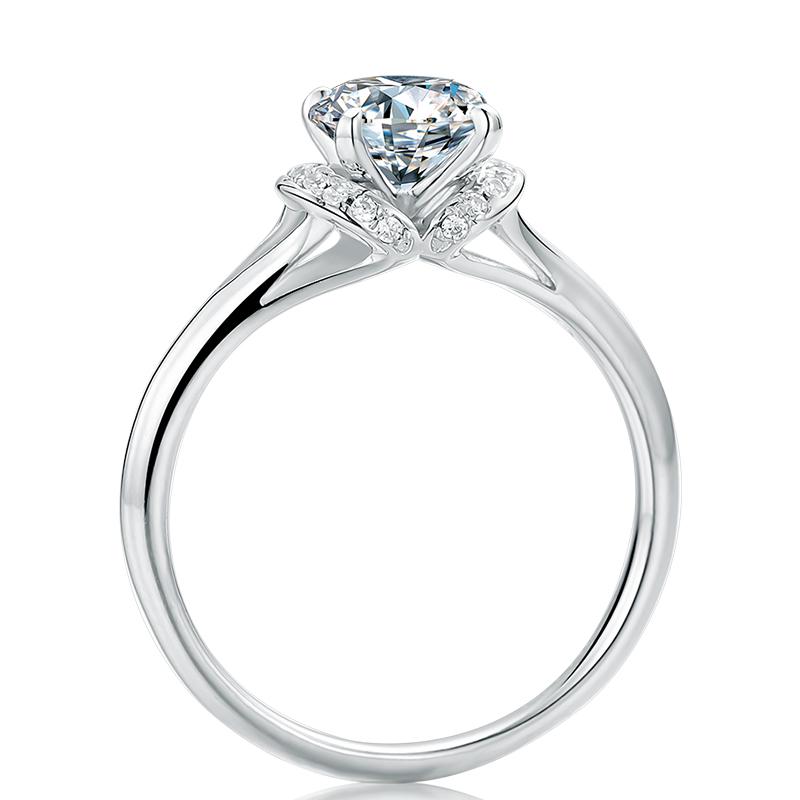 925 Sterling Silver Classic Round Cut Cluster CZ Ring