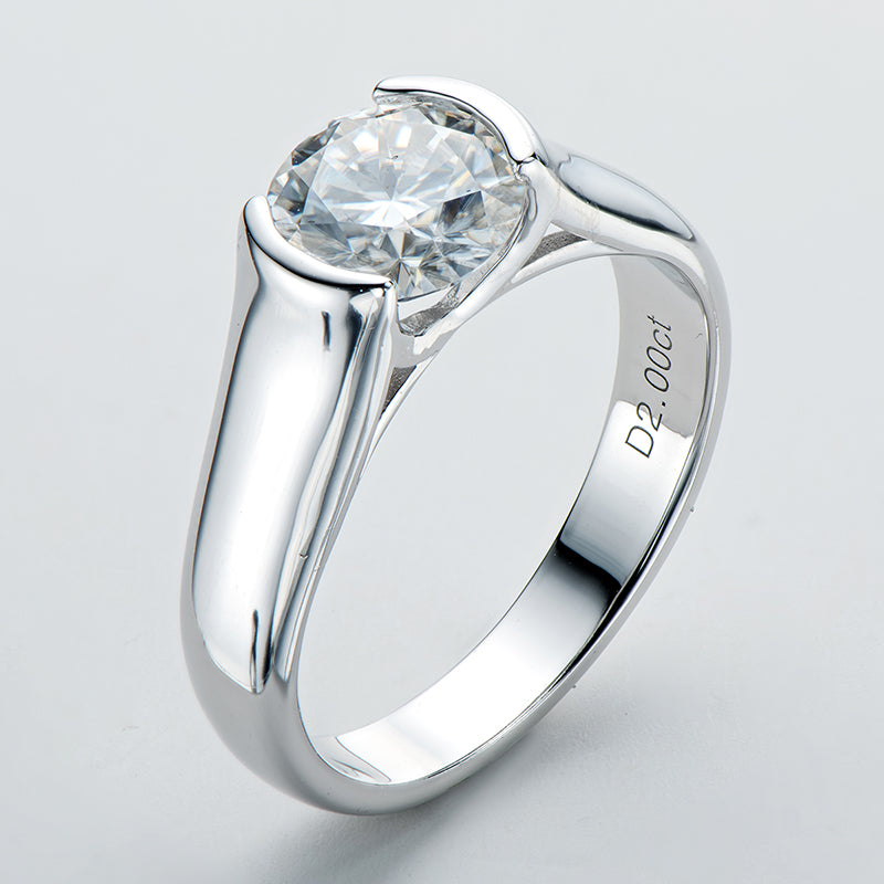 925 Sterling Silver Classic Round Cut CZ Solitaire Ring