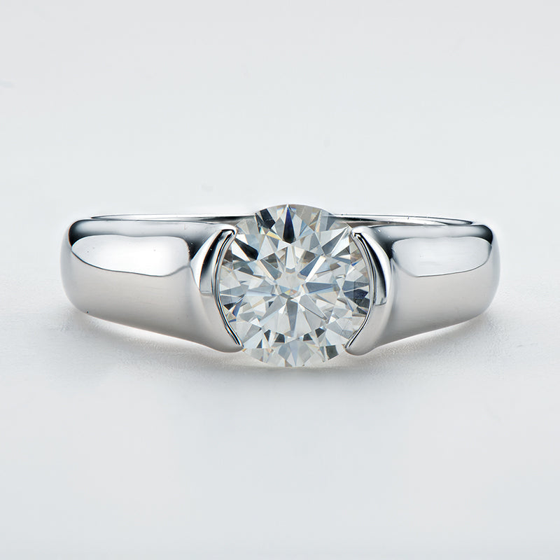 925 Sterling Silver Classic Round Cut CZ Solitaire Ring