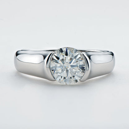 925 Sterling Silver Classic Round Cut CZ Solitaire Ring