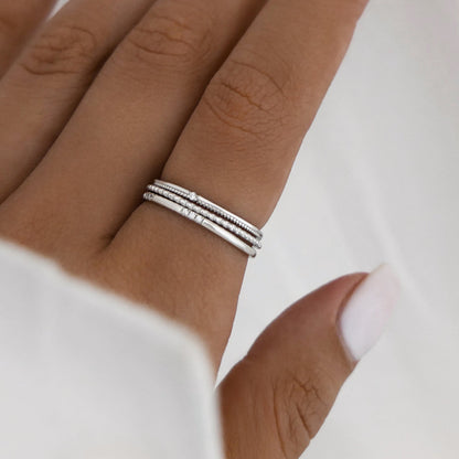 925 Sterling Silver Melitta Ring Set 3