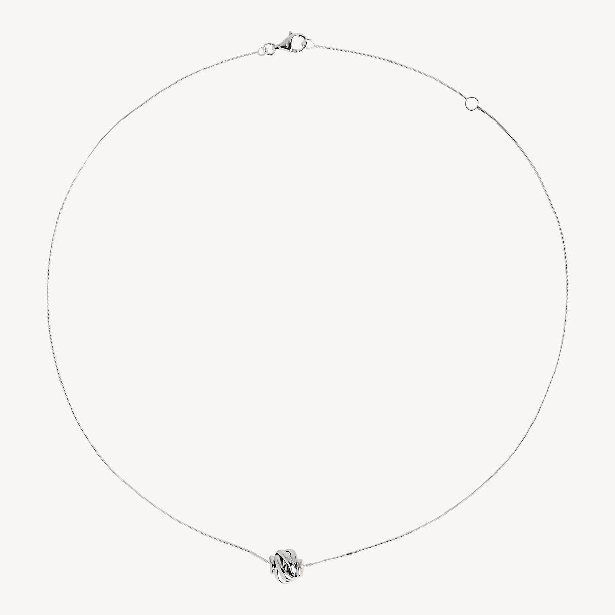 18 Inch Nest Shape Silver Necklace 4