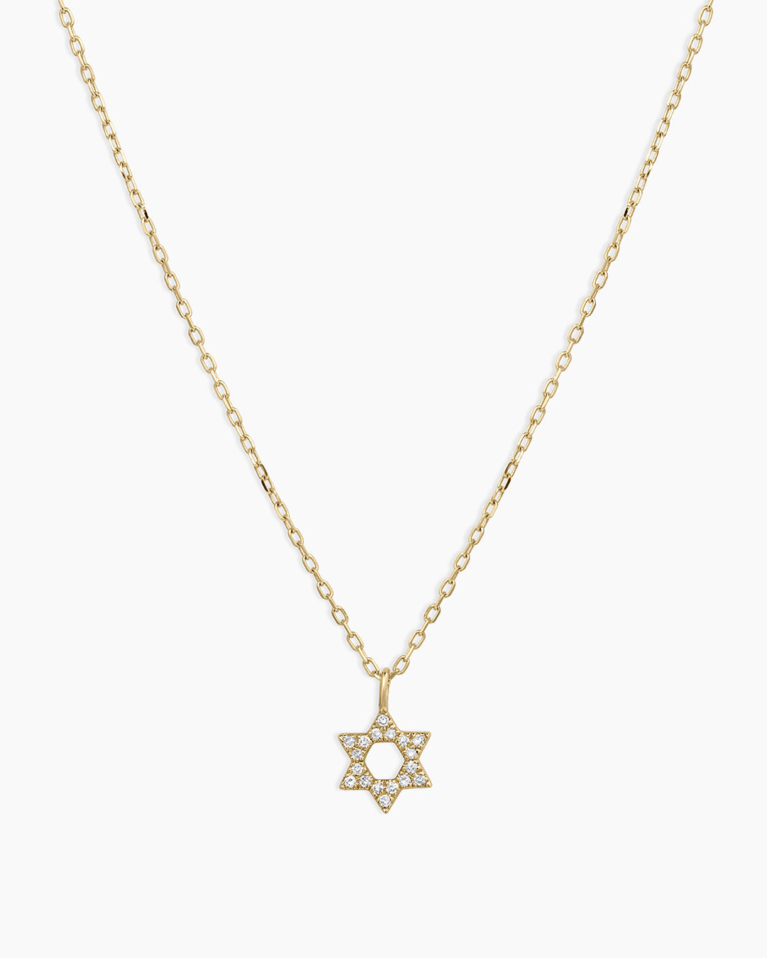 925 Sterling Silver Diamond Star of David Necklace 1