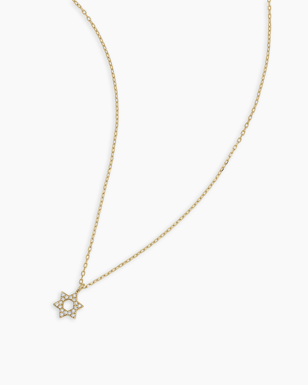 925 Sterling Silver Diamond Star of David Necklace 4