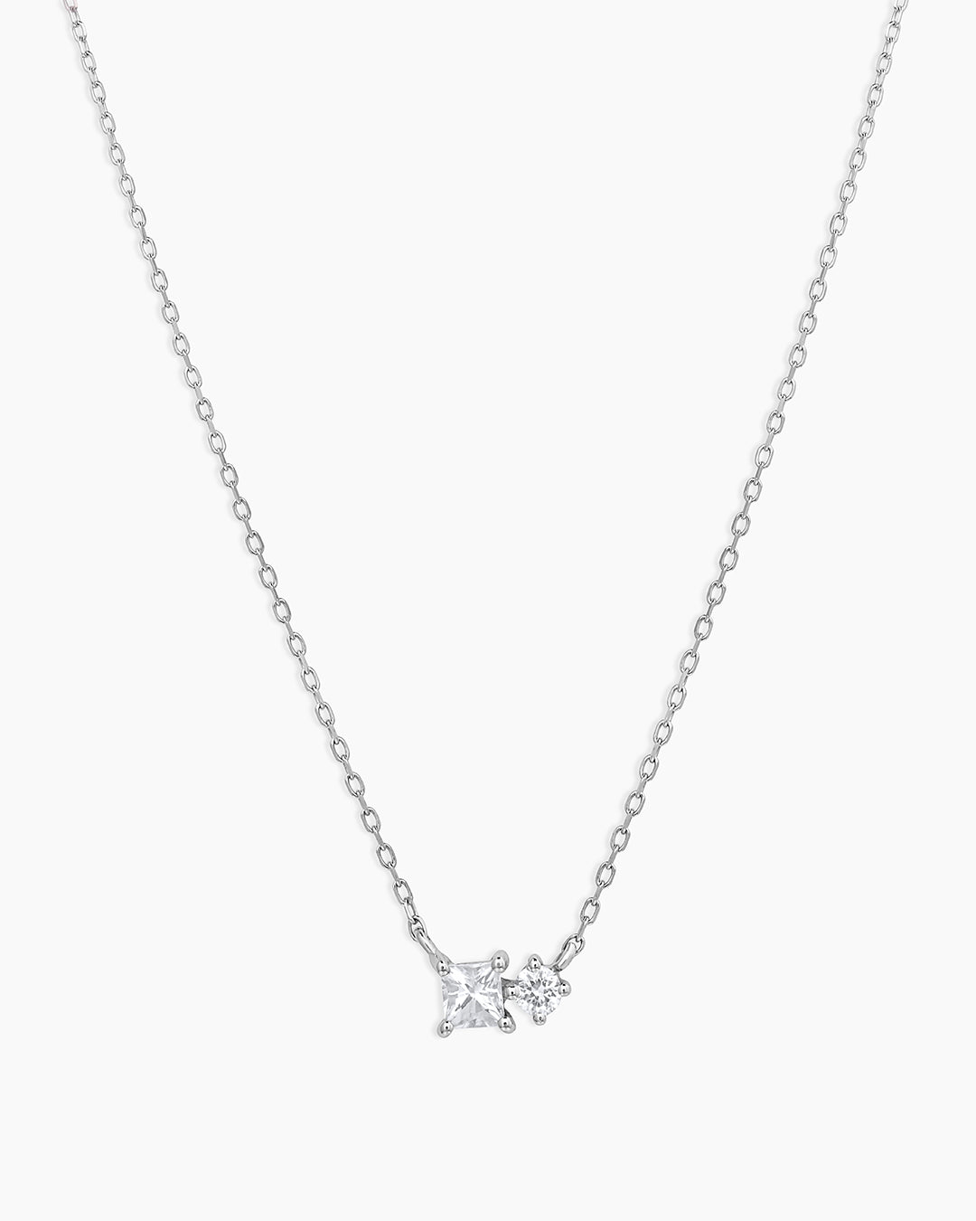 925 Sterling Silver Diamond and White Sapphire Necklace 5