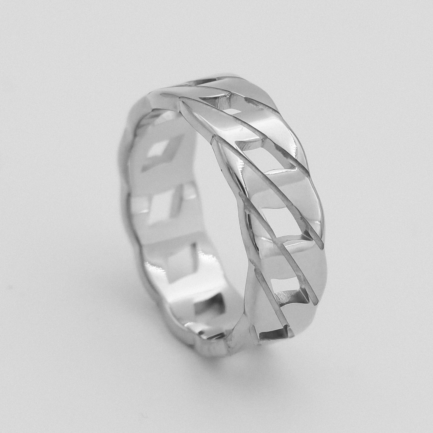 925 Sterling Silver Cuban Ring 4