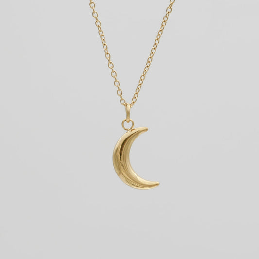 925 Sterling Silver Mini Crescent Moon Necklace 1