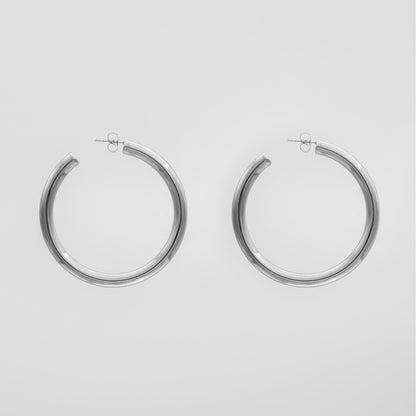 925 Sterling Silver Tia Classic Hoop Earrings 6