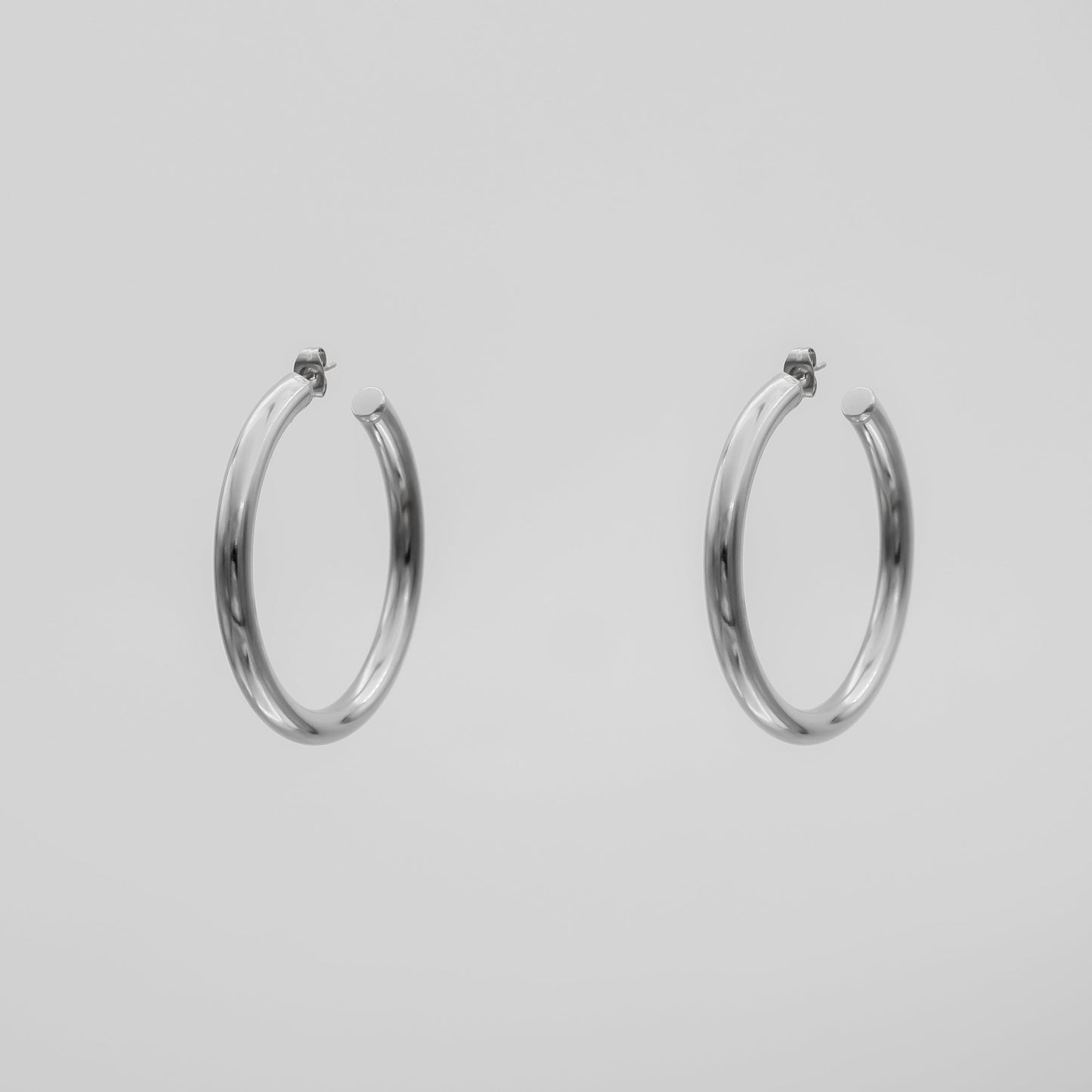 925 Sterling Silver Tia Classic Hoop Earrings 5