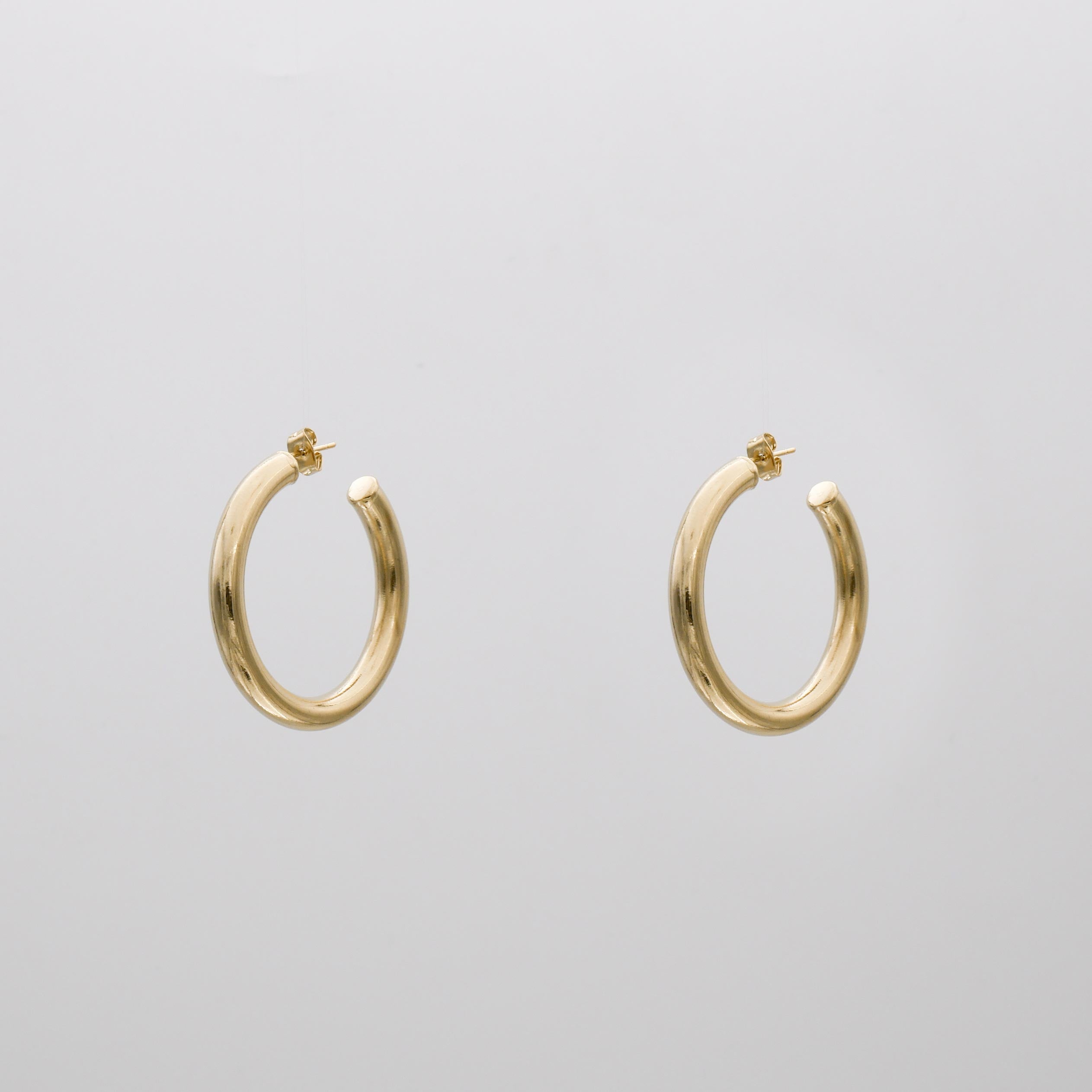 925 Sterling Silver Tia Classic Hoop Earrings 2