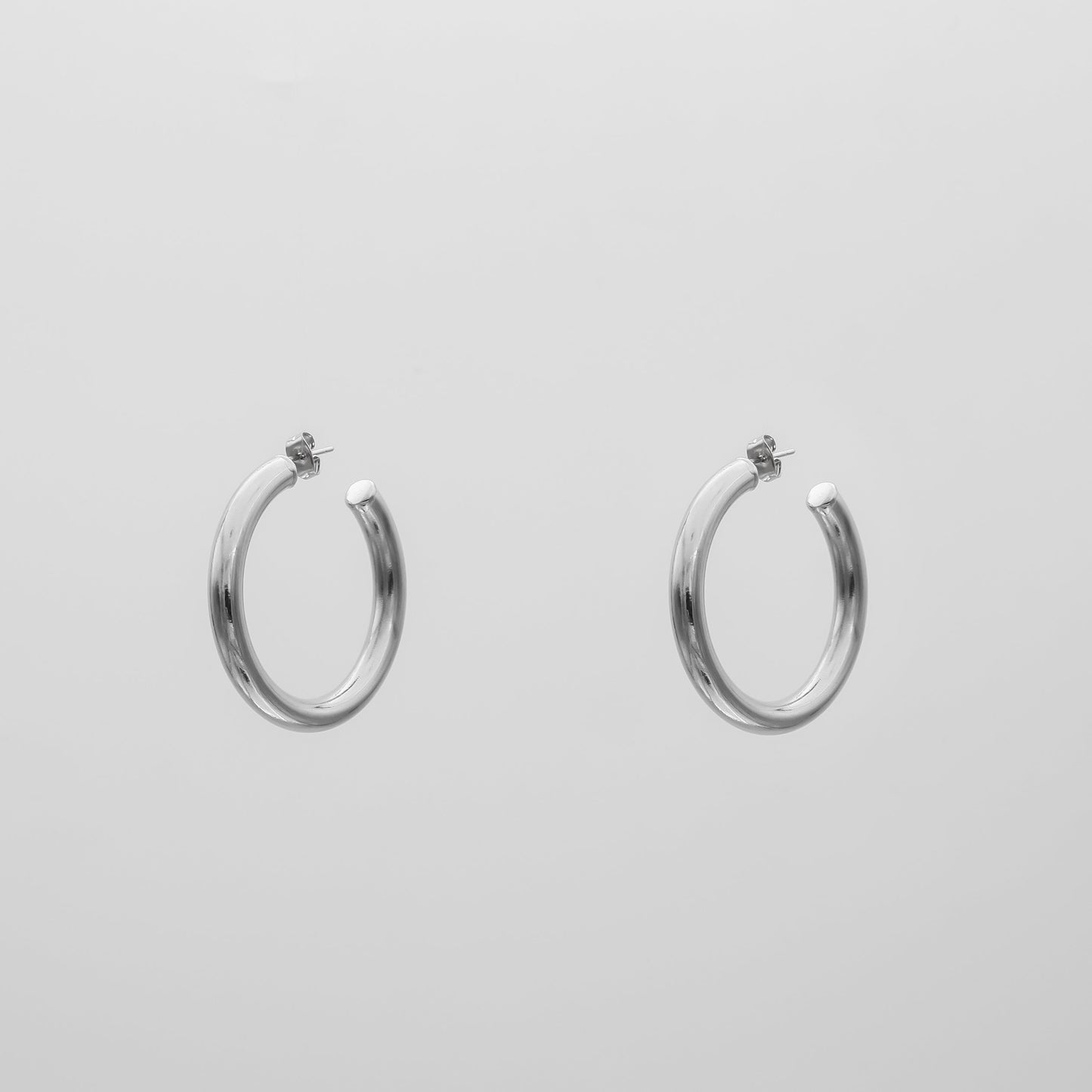 925 Sterling Silver Tia Classic Hoop Earrings 3