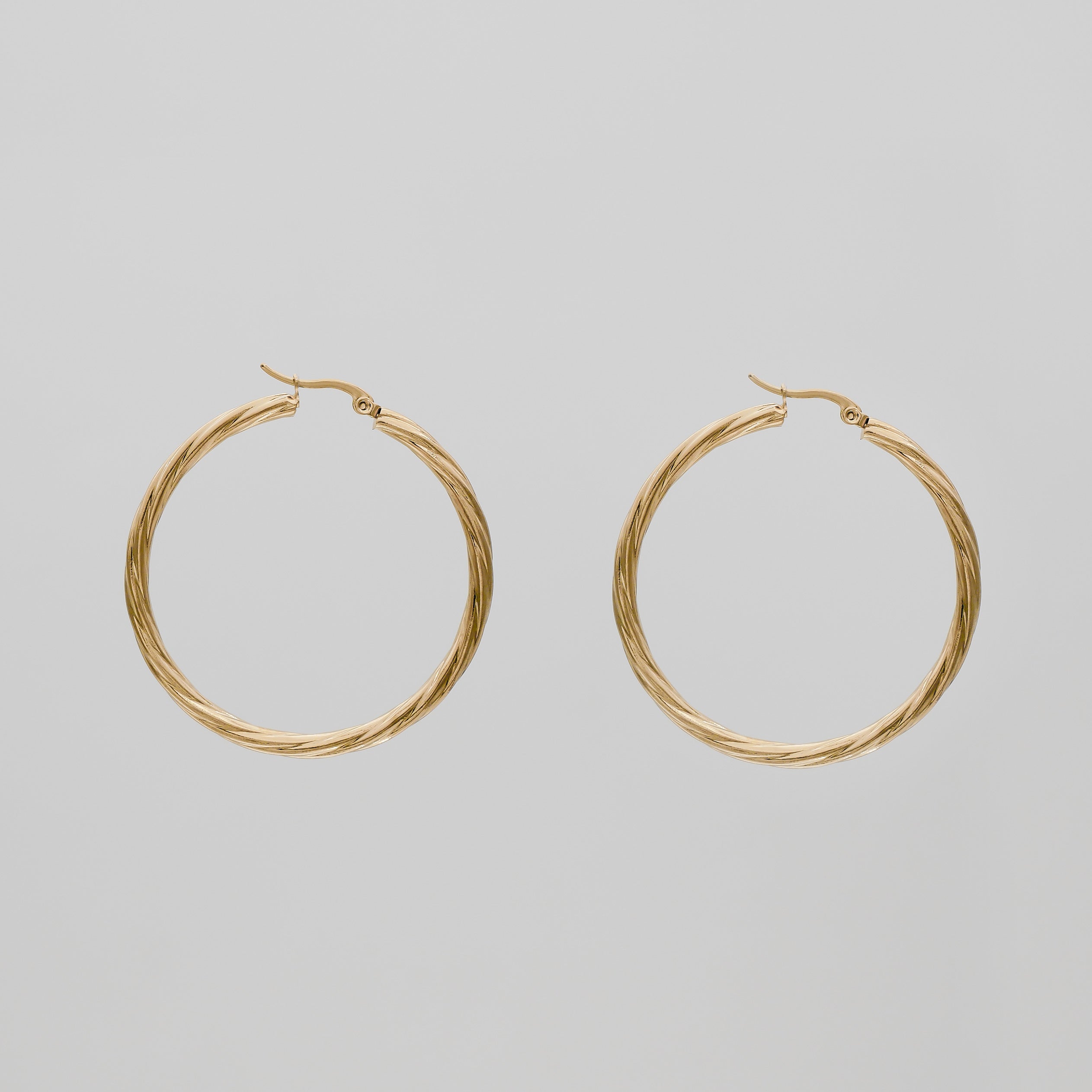 925 Sterling Silver Sara Gold Hoops 5