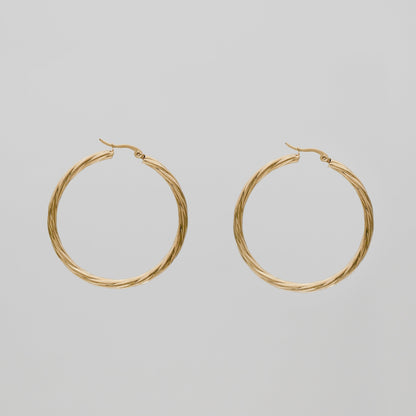 925 Sterling Silver Sara Gold Hoops 7