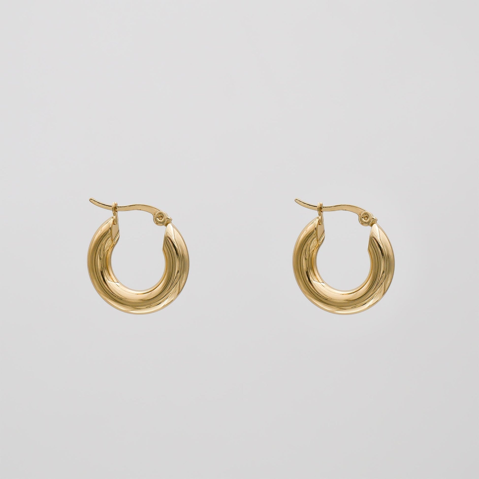 925 Sterling Silver Classic Gold Filled Hoops 13