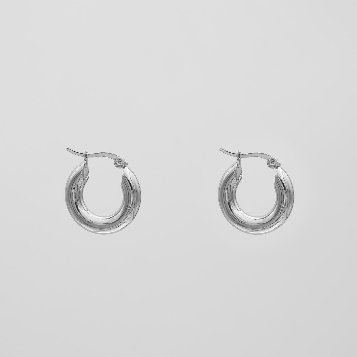 925 Sterling Silver Classic Silver Filled Hoops 9