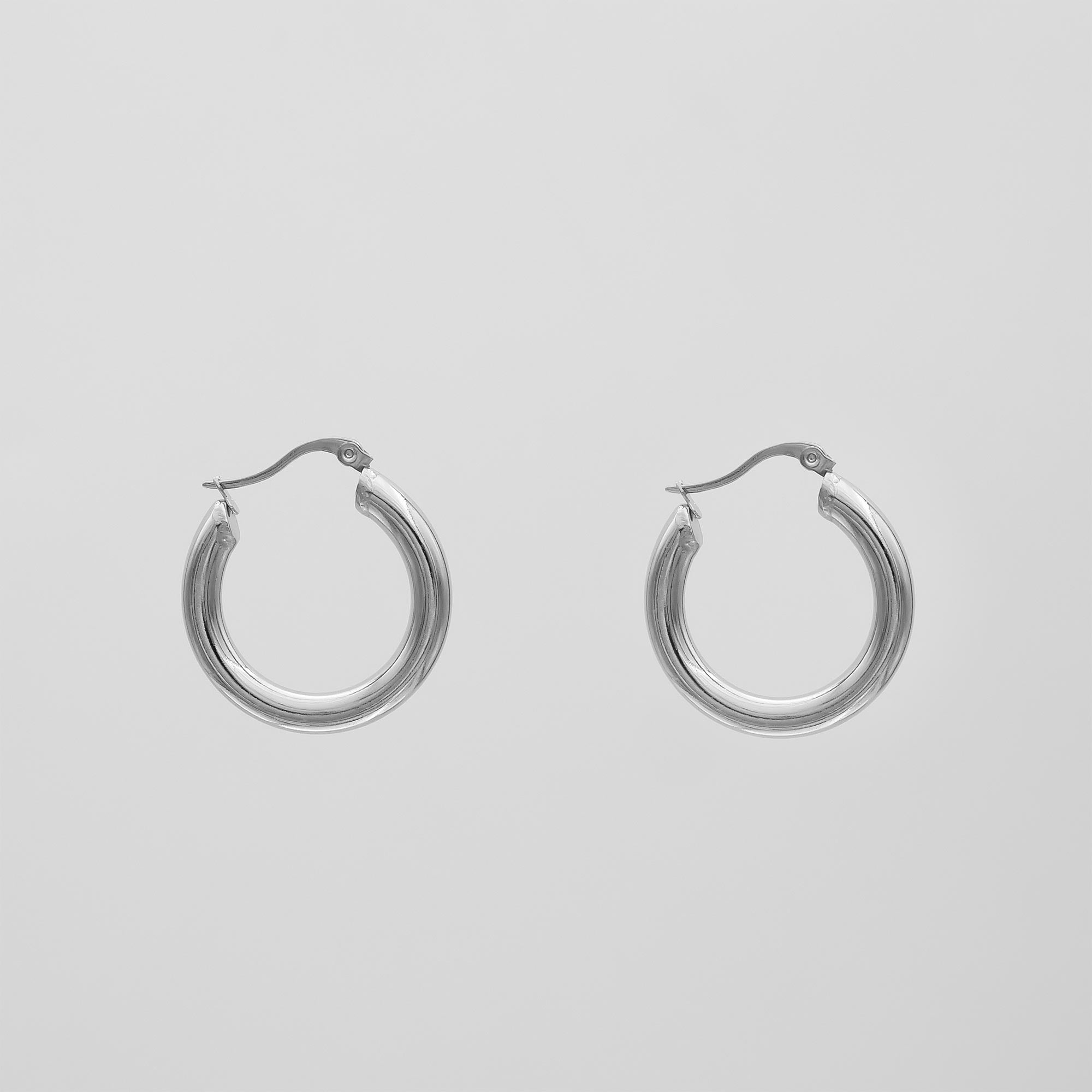 925 Sterling Silver Classic Silver Filled Hoops 11