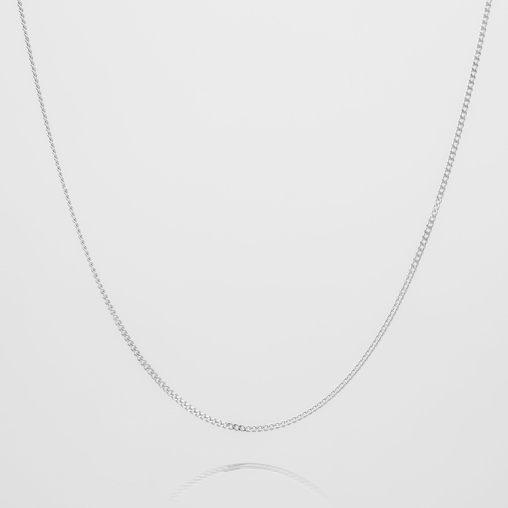 925 Sterling Silver Mini Curb Necklace 2