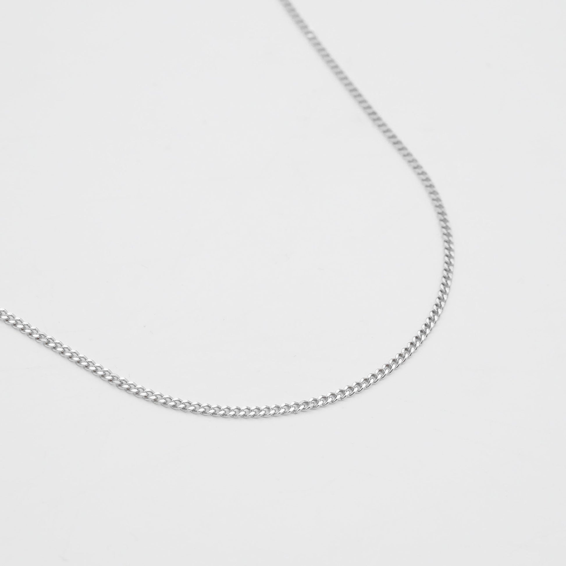 925 Sterling Silver Mini Curb Necklace 3