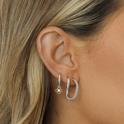 925 Sterling Silver Paros Hoops 4