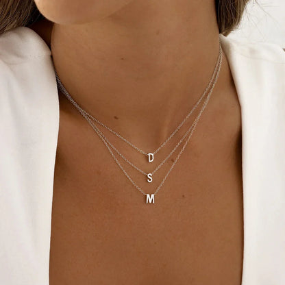 925 Sterling Silver Petite A-Z Necklaces 3