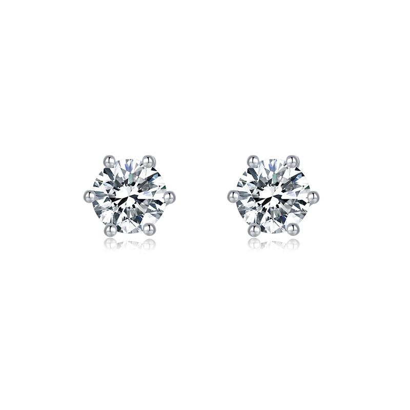 925 Sterling Silver Brilliant Round Cut CZ Stud Earrings Necklace Sets