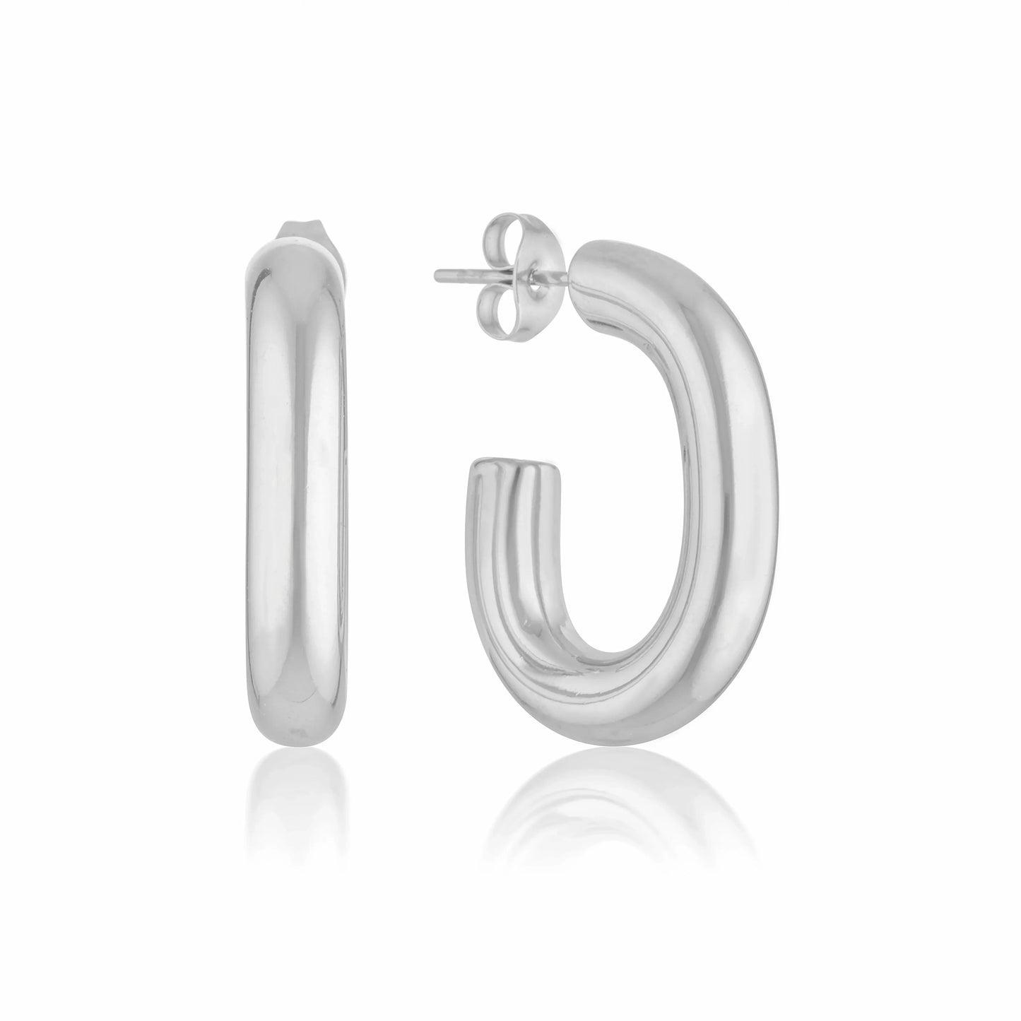 925 Sterling Silver Corrina Hoops 1