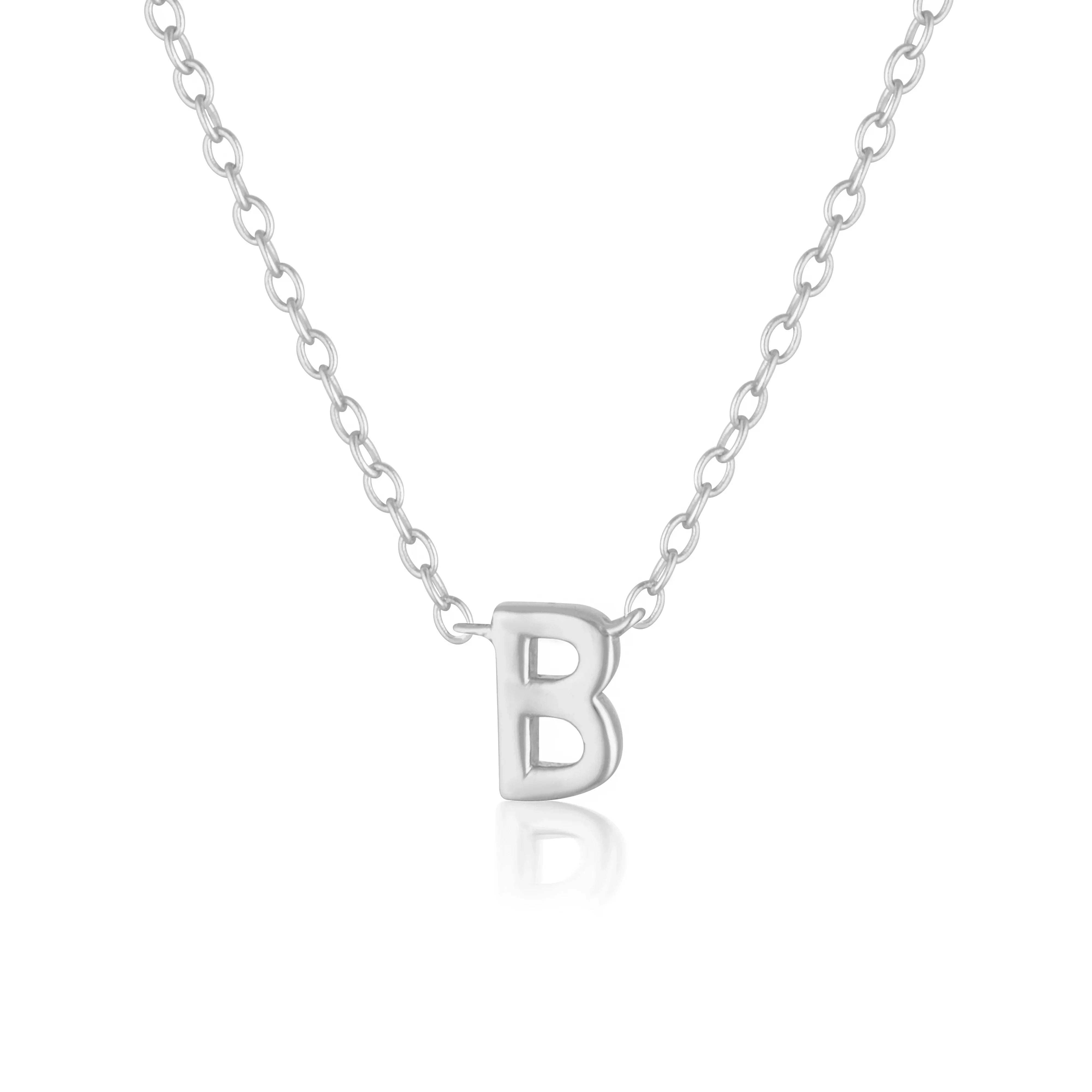 925 Sterling Silver Petite A-Z Necklaces 6