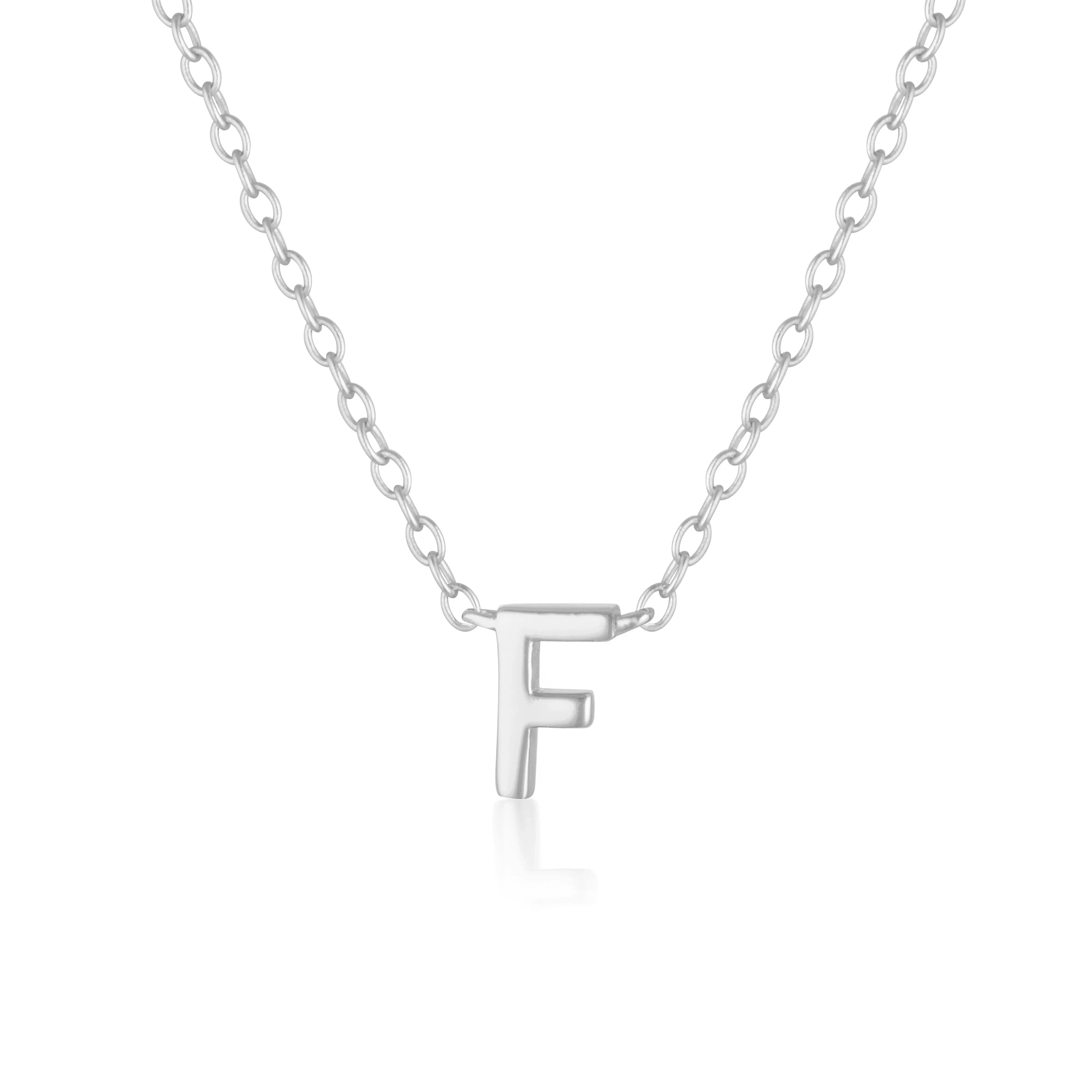 925 Sterling Silver Petite A-Z Necklaces 10