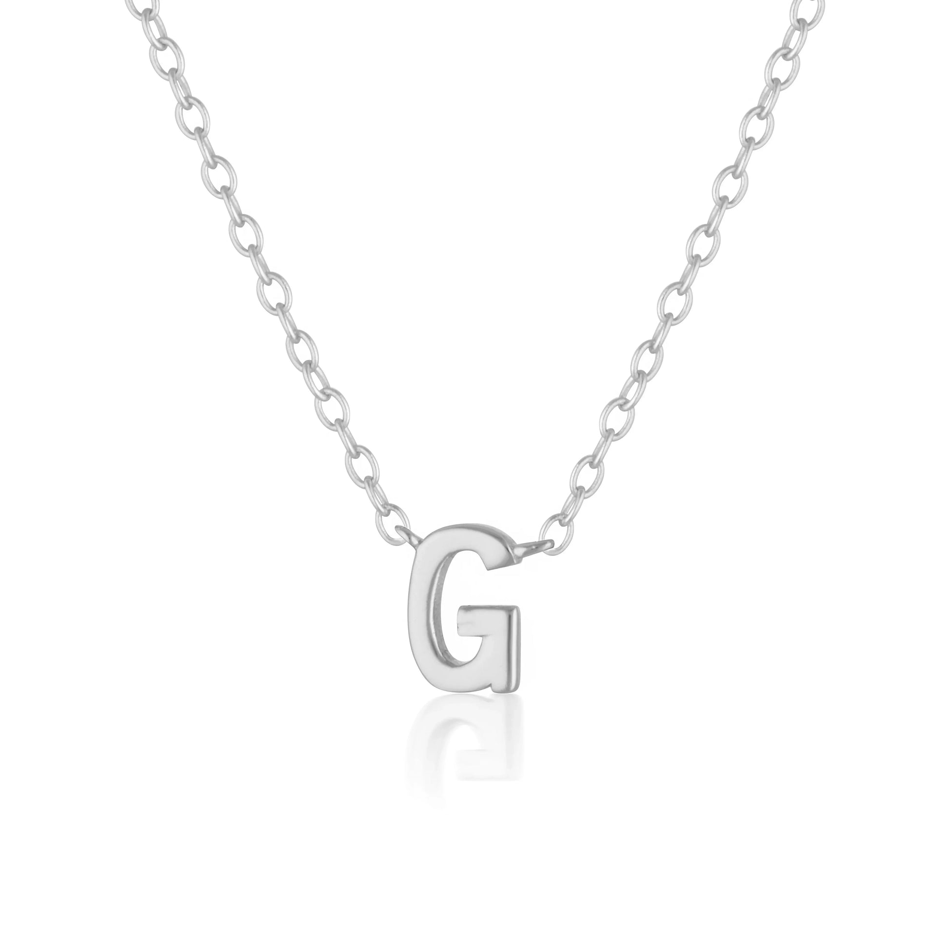 925 Sterling Silver Petite A-Z Necklaces 11