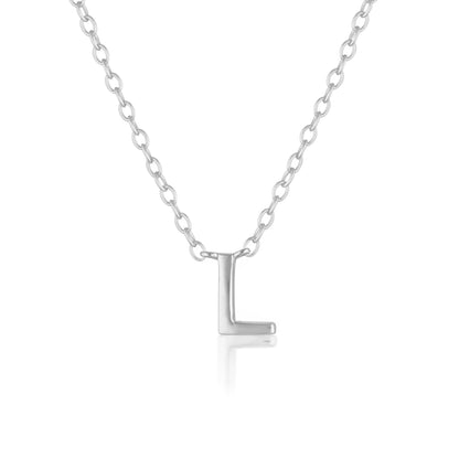 925 Sterling Silver Petite A-Z Necklaces 16