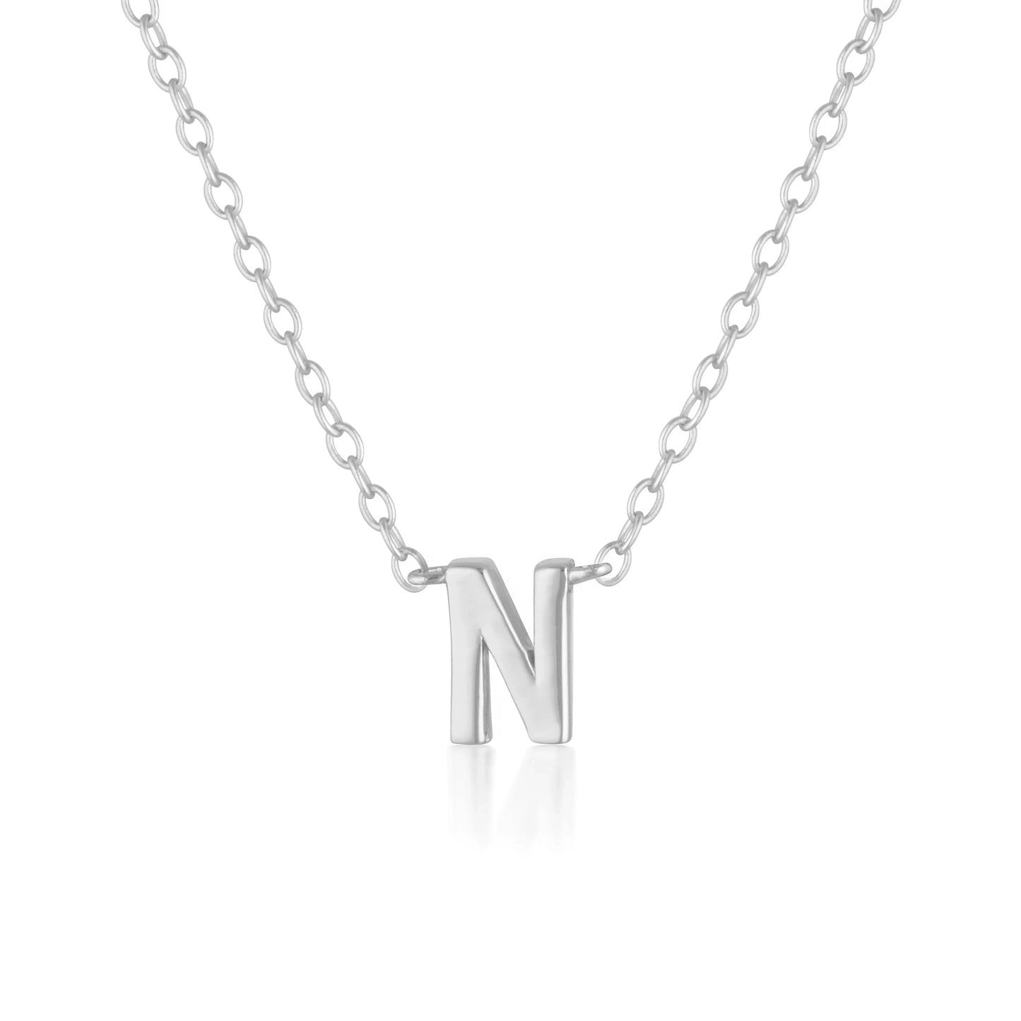 925 Sterling Silver Petite A-Z Necklaces 18