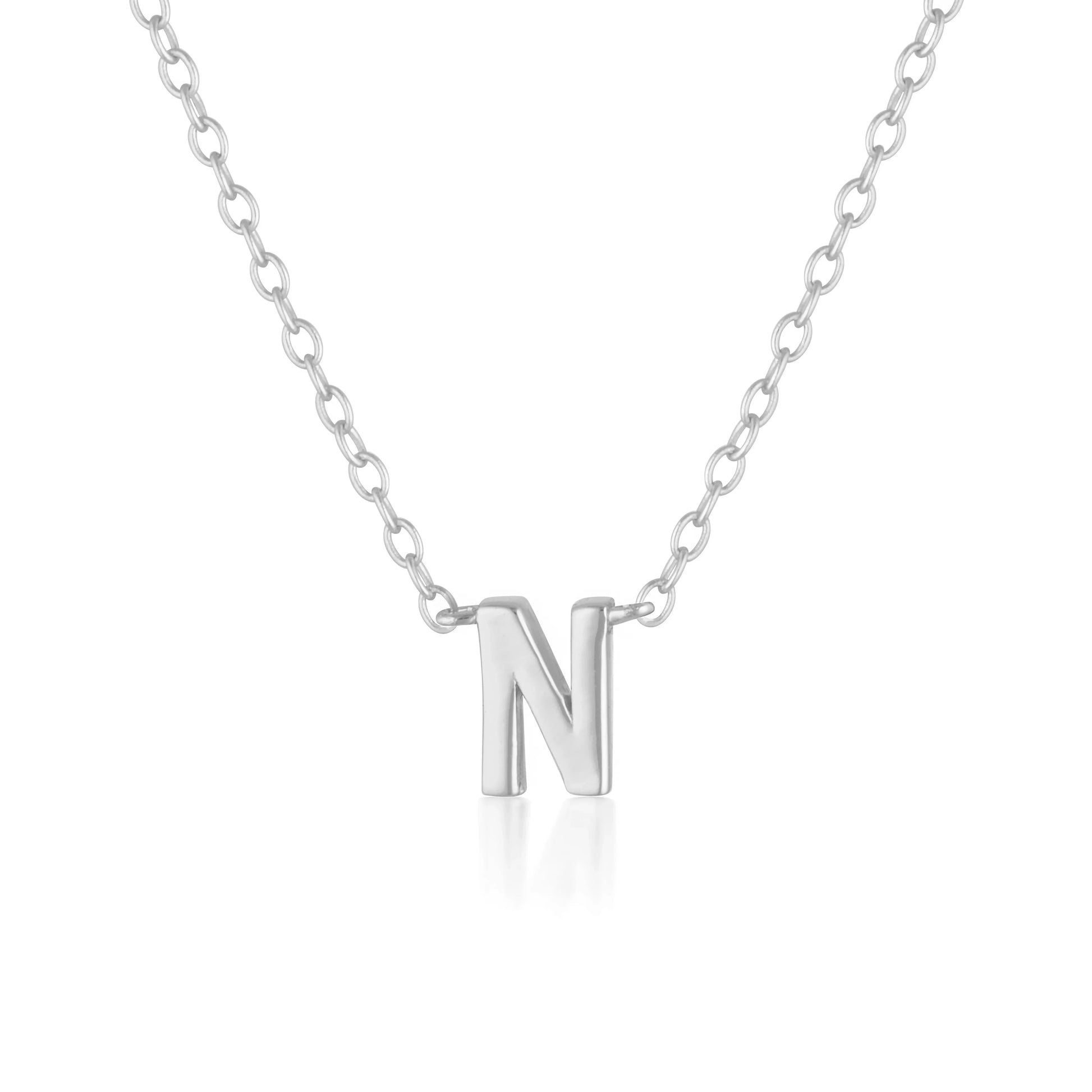 925 Sterling Silver Petite A-Z Necklaces 18