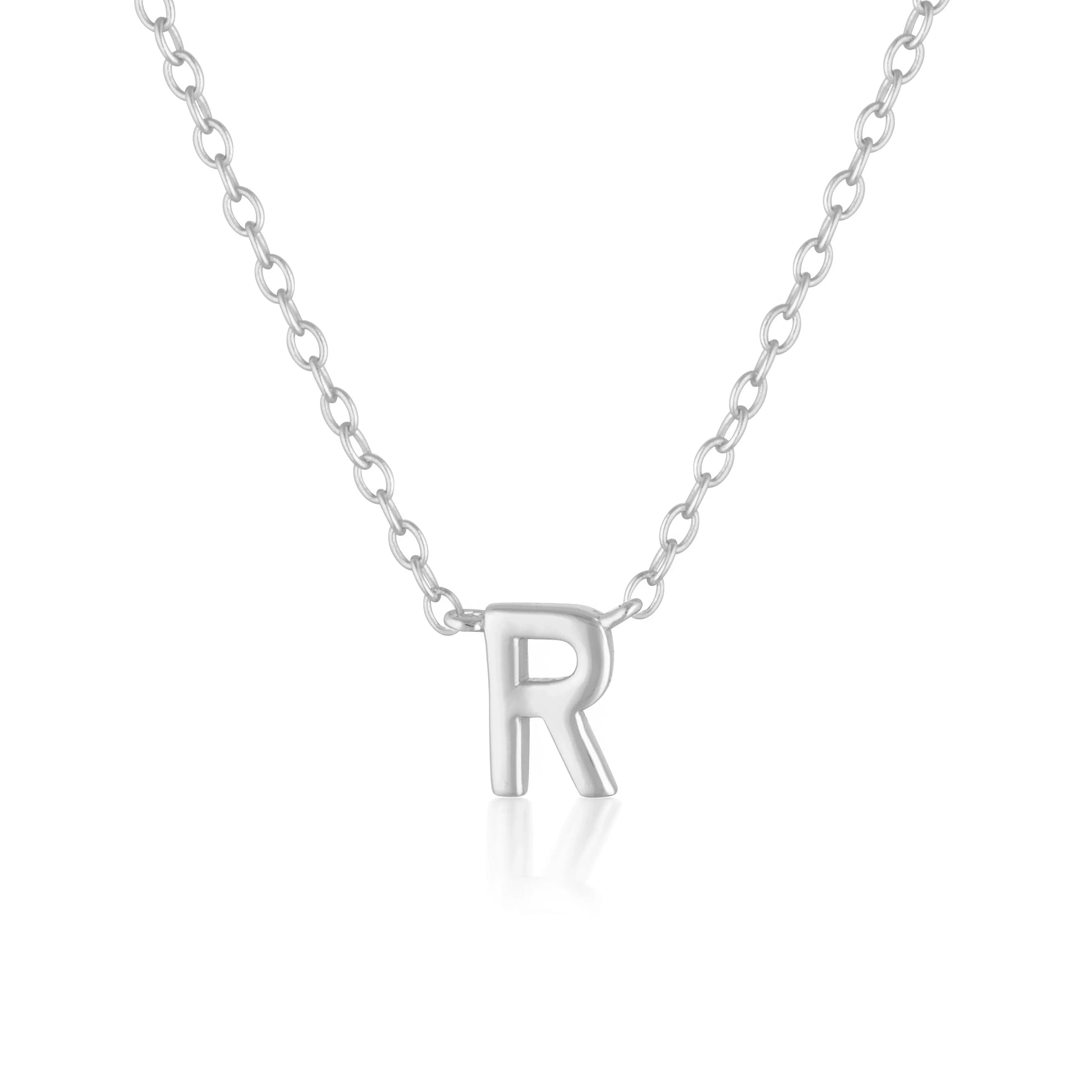 925 Sterling Silver Petite A-Z Necklaces 22